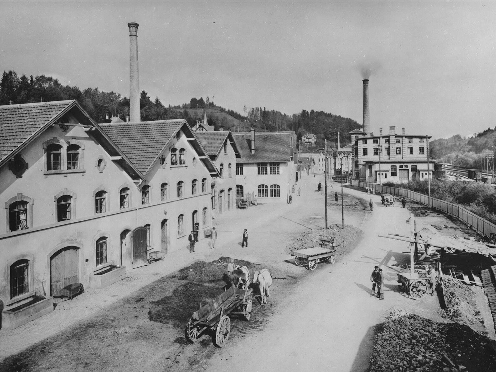 Zoom: Industriegelände in Kempttal im Jahr 1890.