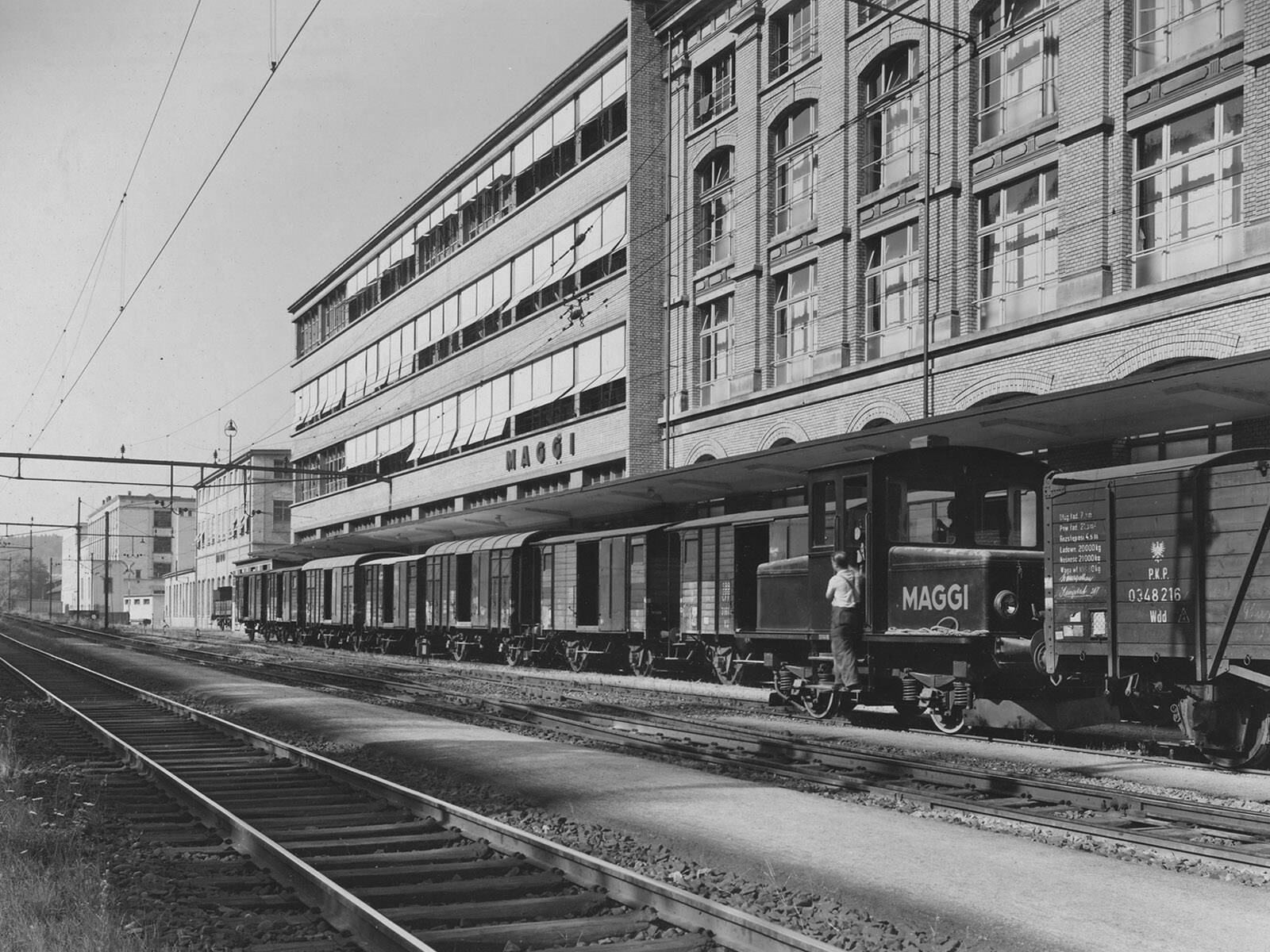 Zoom: Ehemaliges Maggi-Areal, Fotografie von 1947.