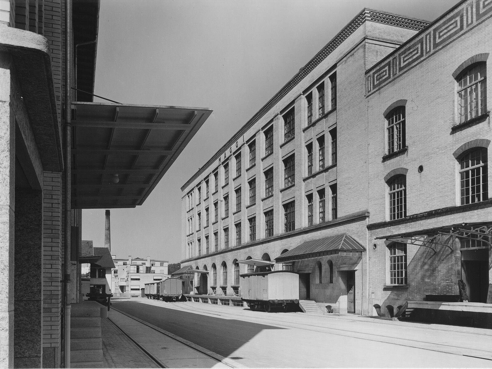Zoom: Fabrikgelände der ehemaligen Maggi-Fabrik, Fotografie von 1934.